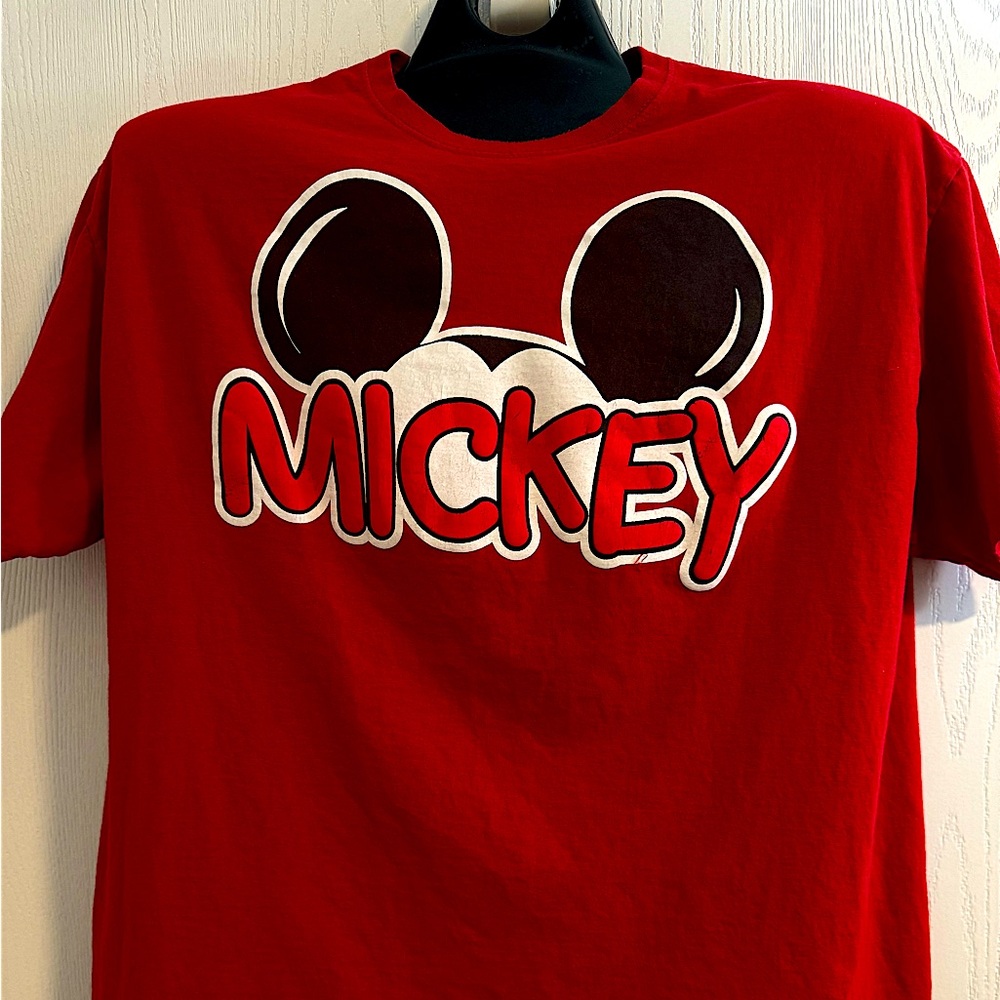 Official Disney Mens Red Graphic Mickey Mouse T-shirt Size XL